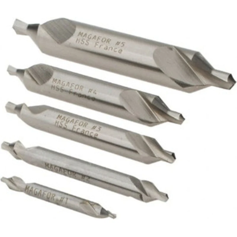 Magafor 5 pc. HSS Drills and Countersink Set, Plain Type - 82-300-5